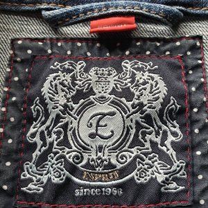 Esprit stretch denim ladies belted jacket 90's style Y2K